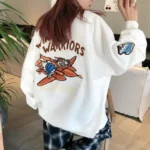 New-Korean-Version-Mickey-Donald-Duck-Badge-Patch-Jacket-Men-and-Women-Oversize-Autumn-Loose-Casual